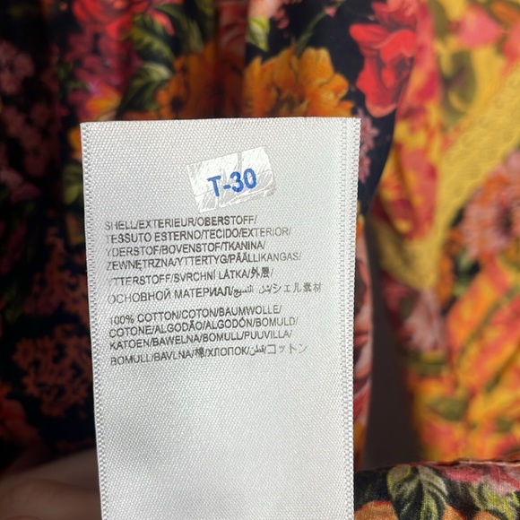 FARM Rio | Flower Gardens Puff Sleeve Peasant Boho Top Size Small - Picture 6 of 7